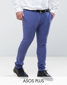 Синие брюки скинни ASOS PLUS - Синий
