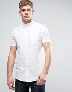 Оксфордская рубашка с короткими рукавами и воротником на пуговице Brave Soul - Белый