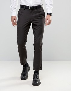 Строгие брюки скинни с фактурной отделкой Burton Menswear - Коричневый
