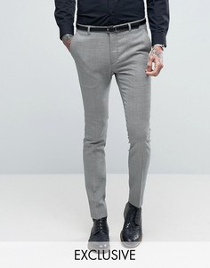 Супероблегающие брюки с узором гусиная лапка Heart & Dagger - Серый