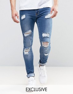 Выбеленные джинсы Brooklyn Supply Co - Синий
