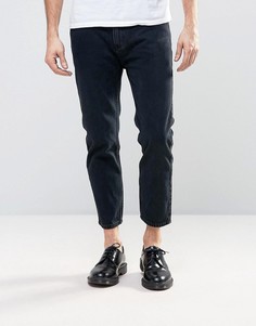 Черные выбеленные укороченные джинсы Rollas Stubs - Черный