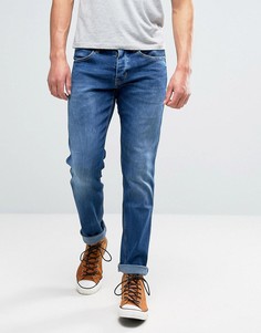Прямые синие джинсы с выбеленной отделкой Wrangler Spencer - Синий