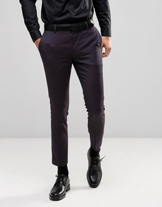 Жаккардовые брюки скинни Burton Menswear - Фиолетовый
