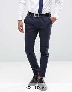 Суперузкие брюки из хлопкового сатина Only & Sons - Темно-синий