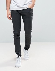 Черные супероблегающие джинсы с покрытием Lee Malone - Черный