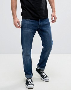 Узкие потертые джинсы G-Star 3301 - Синий