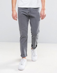 Серые выбеленные джинсы узкого кроя Weekday - Серый