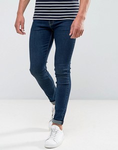 Темные супероблегающие джинсы Weekday - Синий