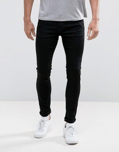Черные выбеленные джинсы скинни Weekday - Черный