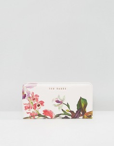 Белый кошелек с цветочным принтом Ted Baker - Розовый