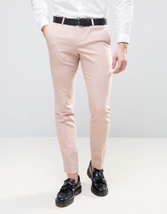 Супероблегающие брюки с окантовкой Noose & Monkey - Розовый