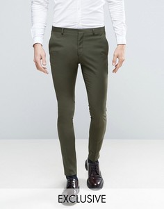 Супероблегающие брюки цвета хаки Heart & Dagger - Зеленый