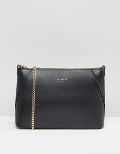 Сумка через плечо с ремешком на цепочке из зернистой кожи Ted Baker - Черный