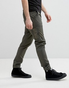 Зауженные спортивные брюки-карго цвета хаки с контрастными карманами ASOS - Зеленый