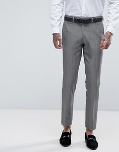 Супероблегающие серые брюки в клетку Rudie - Серый