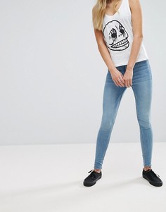 Супероблегающие джинсы с завышенной талией Cheap Monday - Синий