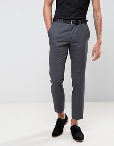Серые фактурные брюки скинни под смокинг Burton Menswear - Серый