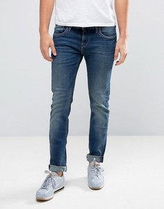 Узкие джинсы с заломами Pepe Jeans - Синий