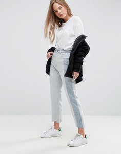 Джинсы прямого кроя в стиле 80-х с эффектом кислотной стирки ASOS - Синий