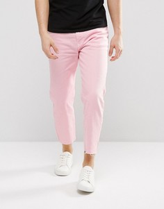 Укороченные джинсы с необработанным низом Dr Denim Otis - Розовый
