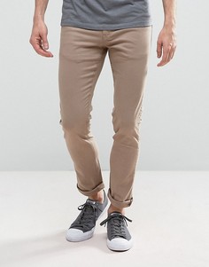 Зауженные джинсы песочного цвета с легкой потертой отделкой Loyalty and Faith - Светло-серый