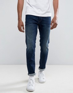 Темные суженные книзу джинсы слим Replay - Синий