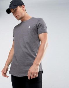 Длинная футболка с закругленным краем Le Breve - Серый