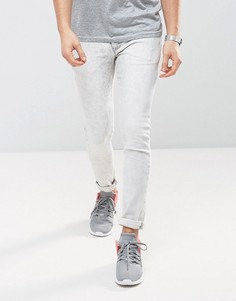 Серые супероблегающие джинсы с эффектом кислотной стирки ASOS - Серый