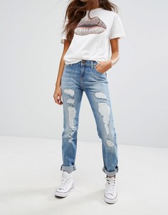 Рваные джинсы с прямыми штанинами Lee Elly - Синий