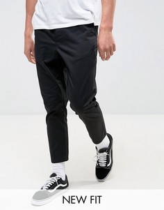 Черные суженные книзу чиносы укороченного кроя ASOS - Черный