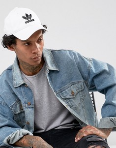 Белая кепка с трилистником adidas Originals BR9720 - Белый