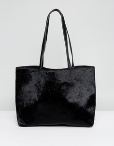Черная сумка-тоут из искусственной кожи пони Skinnydip - Черный