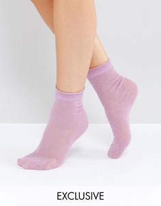 Носки металлик Monki - Фиолетовый