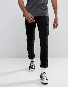 Черные узкие брюки карго New Look - Черный