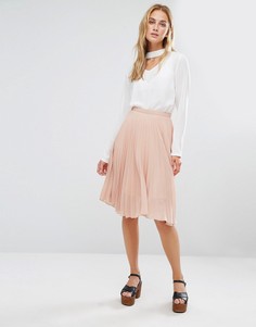 Плиссированная юбка миди Fashion Union - Розовый