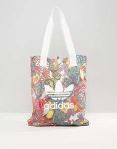 Сумка для покупок с ярким цветочным принтом adidas Originals - Мульти