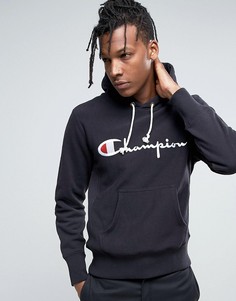 Худи с большим логотипом Champion - Черный