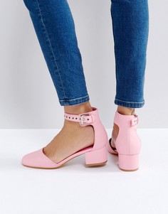 Туфли на среднем каблуке с люверсами Truffle - Розовый