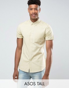 Зауженная оксфордская рубашка ASOS TALL - Зеленый