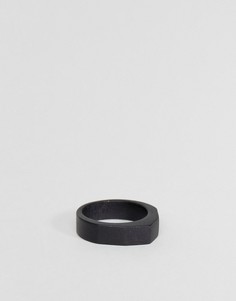 Черное матовое кольцо-премиум неправильной формы Icon Brand - Черный