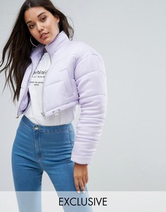 Укороченная дутая куртка Missguided - Фиолетовый