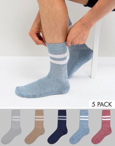 5 пар спортивных носков ASOS - Мульти