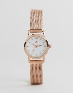 Часы с сетчатым ремешком цвета розового золота ASOS CURVE - Медный