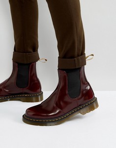 Блестящие ботинки челси Dr Martens 2976 - Красный