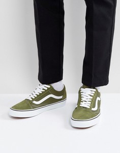 Зеленые парусиновые кроссовки Vans Old Skool VA38G1OW2 - Зеленый