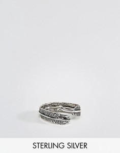 Серебряное кольцо в виде пера ASOS - Серебряный