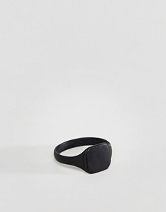 Черное матовое кольцо ASOS - Черный