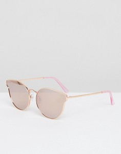 Солнцезащитные очки кошачий глаз с зеркальными стеклами South Beach - Золотой