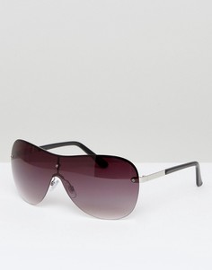 Солнцезащитные очки-авиаторы в стиле оверсайз Monki - Черный
